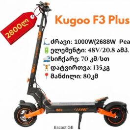 Kugoo F3 Plus | 1000W (2688W Peak)
