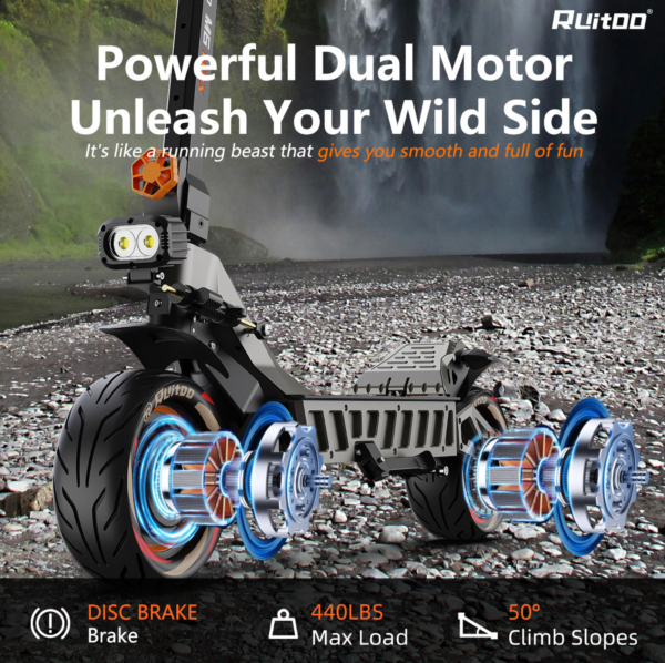 ელექტრო სკუტერი Ruitoo M6 Max | 3000W (2X1500)